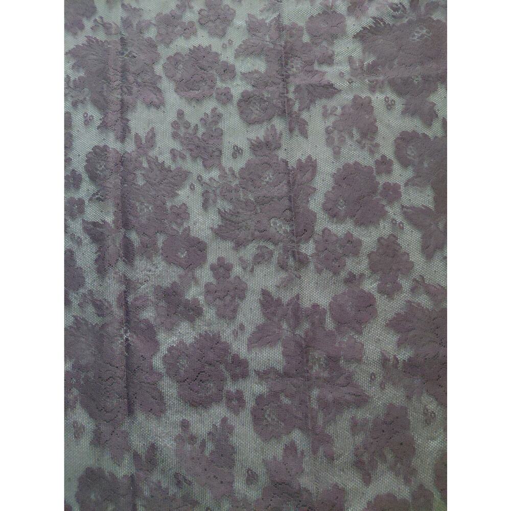 Vintage Lace Curtains Set of 2 Plum Purple Made USA Cottagecore 38X62 Romantic - Picture 10 of 10